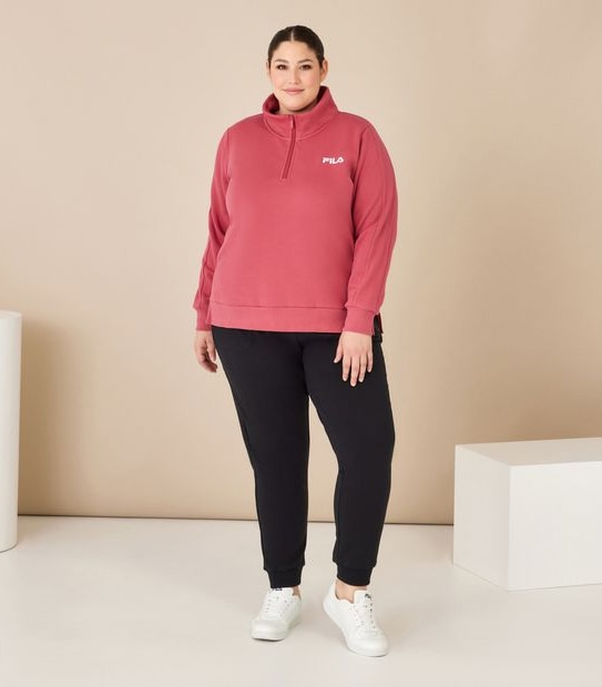 Fila Plus Size Everly Quarter Zip Jumper