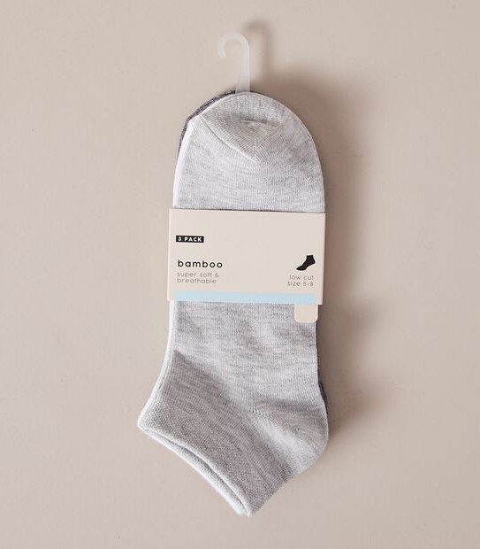 3 Pack Bamboo Low Cut Socks