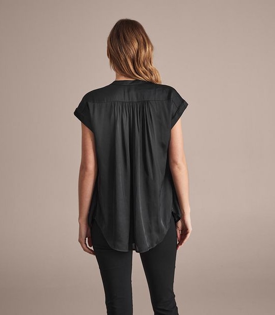 Preview Grace Sleeveless Relaxed Pleat Yoke Blouse