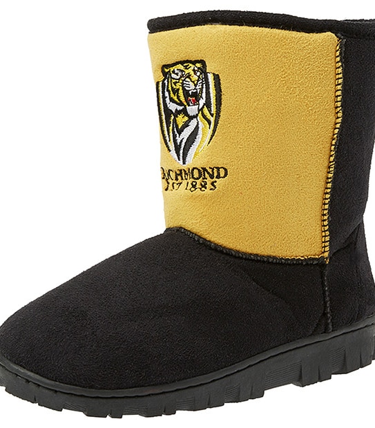 AFL Richmond Tigers Kids Slipper Boots