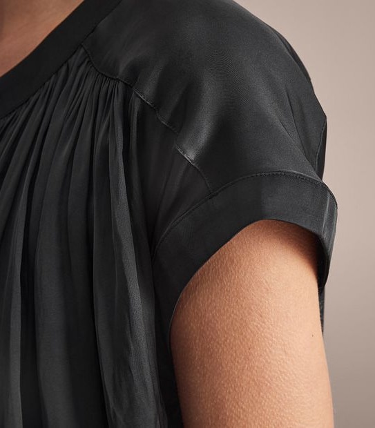 Preview Grace Sleeveless Relaxed Pleat Yoke Blouse