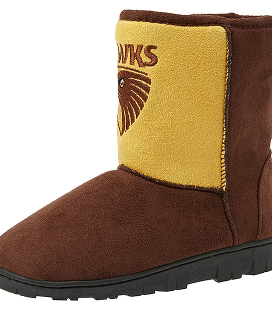 AFL Hawthorn Hawks Kids Slipper Boots