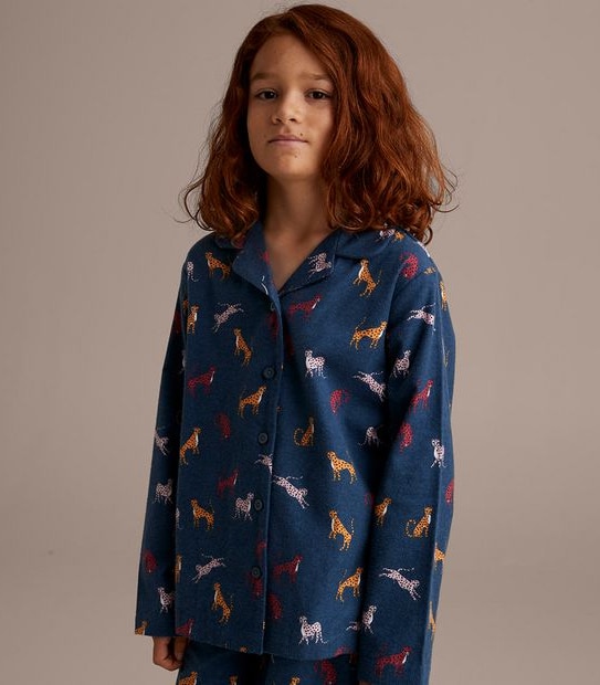 Organic Cotton Flannelette Leopard Pyjama Set