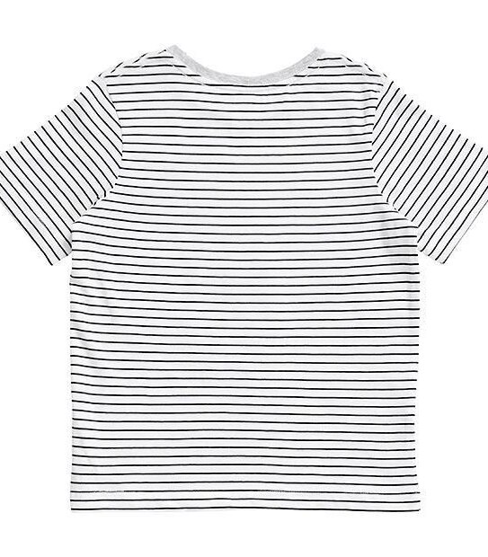 Short Sleeve Orange Square Stripe T-Shirt