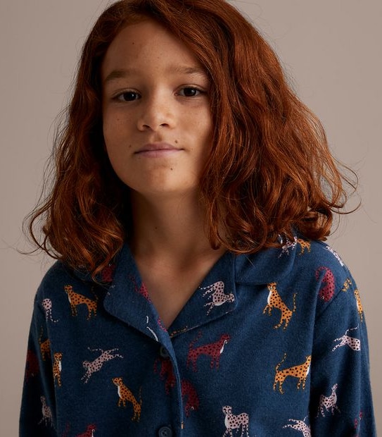 Organic Cotton Flannelette Leopard Pyjama Set
