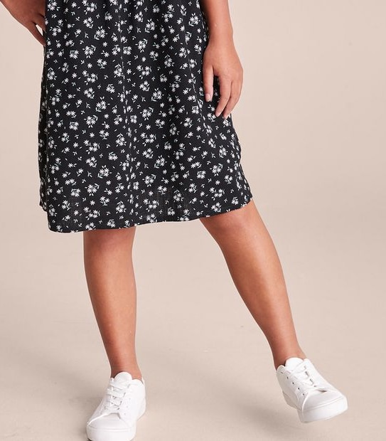 2 Piece Linen Blend Dress and T-shirt Set