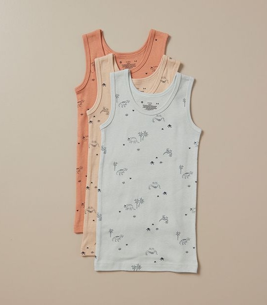Organic Cotton 3 Pack Vests