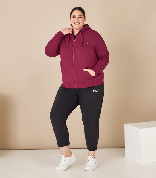 Fila Plus Size Isa Zip Through Hoodie