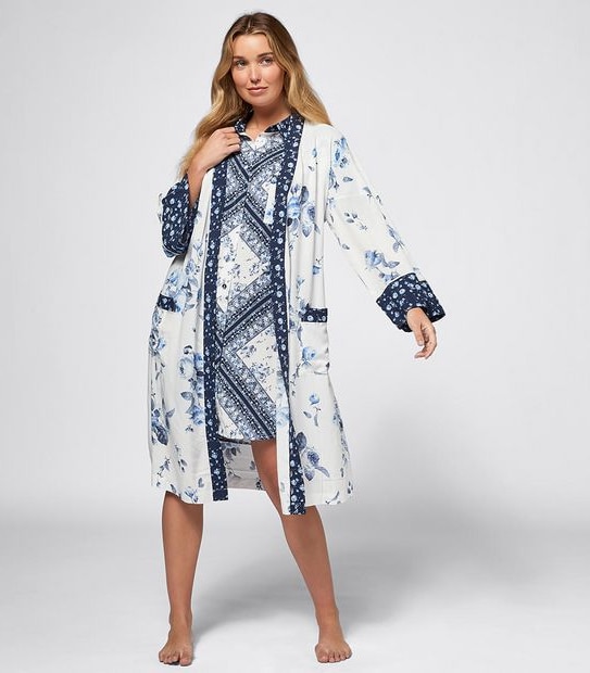 Woven Printed Viscose Dressing Gown