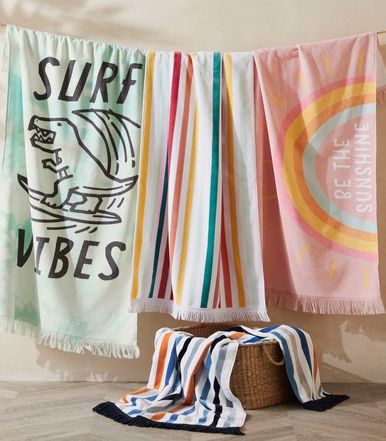 Kids Striped Beach Towel