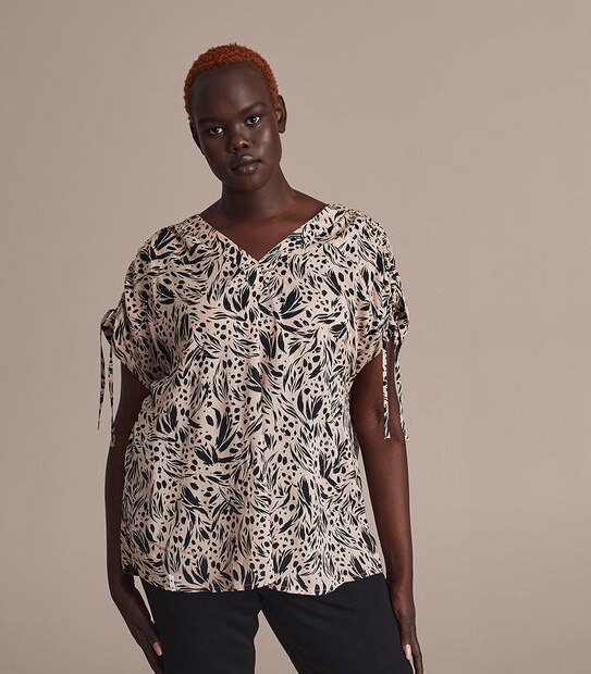 Curve Dallas Gathered Shoulder Top