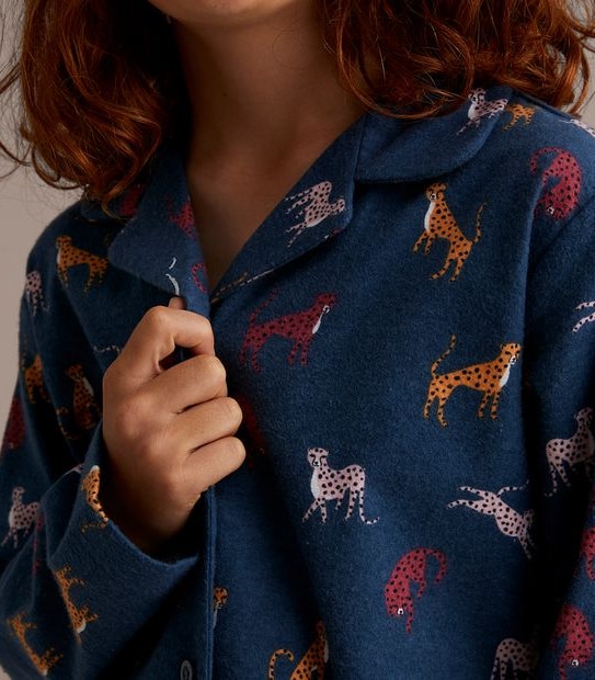 Organic Cotton Flannelette Leopard Pyjama Set
