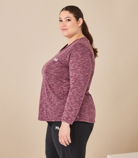 Fila Plus Size Isa Long Sleeve Flow T-Shirt