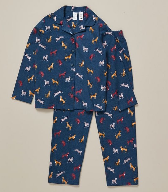 Organic Cotton Flannelette Leopard Pyjama Set