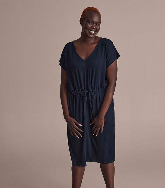 Curve Jersey Draw Waist Dress