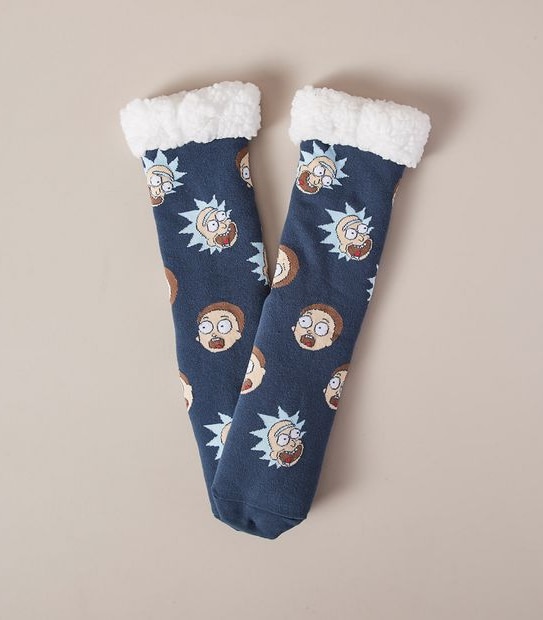 Swag Licensed Sherpa Socks - Rick and Morty