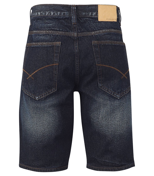 Men's Straight Leg Denim Shorts - Black