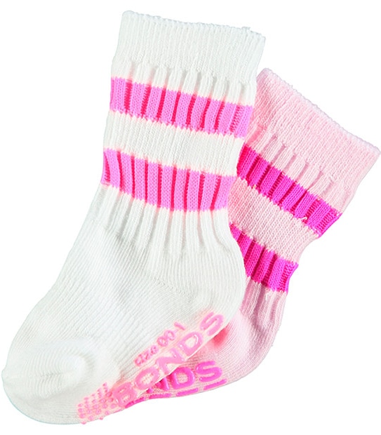 Bonds 2 Pack Stay On Baby Socks