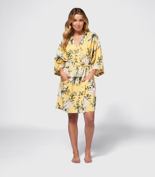 Floral Kimono with Lace Detail