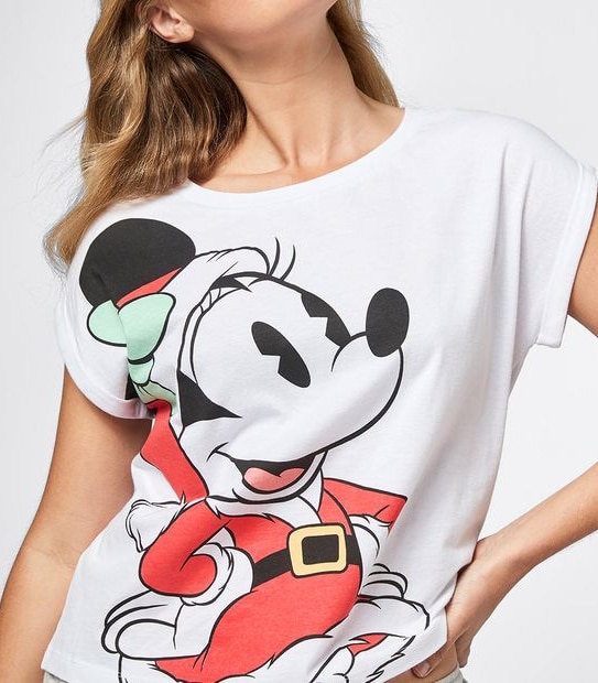Womens Family Christmas Disney Minnie Mouse 3/4 Pyjama Set