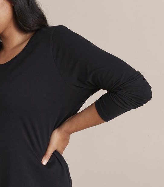 Curve Organic Cotton Crew Long Sleeve T-Shirt