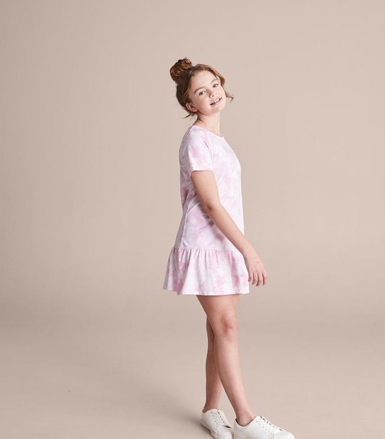 MG250227_02 S23 DROP HEM JERSEY DRESS PINK