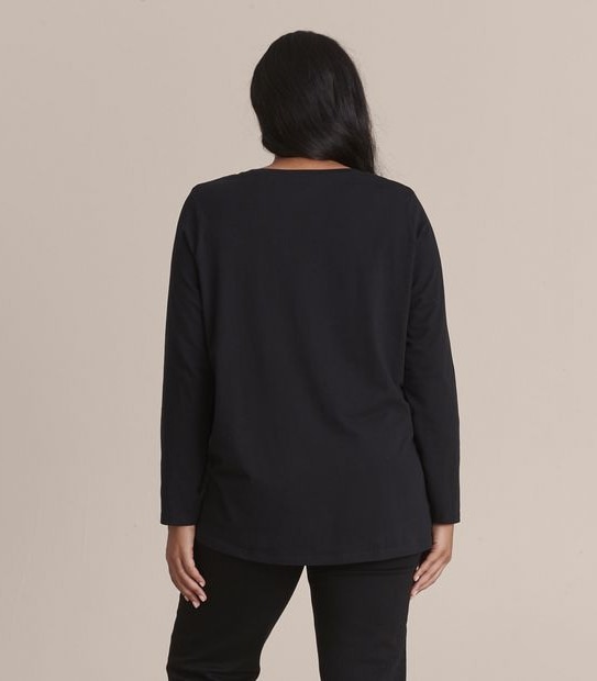 Curve Organic Cotton Crew Long Sleeve T-Shirt