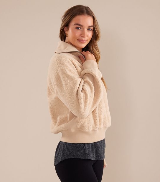 Lonsdale London Bernet Sherpa Quarter Zip Jumper