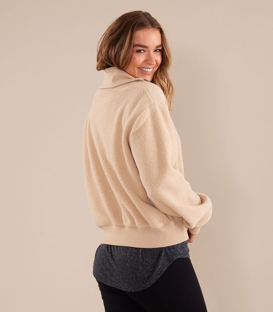 Lonsdale London Bernet Sherpa Quarter Zip Jumper