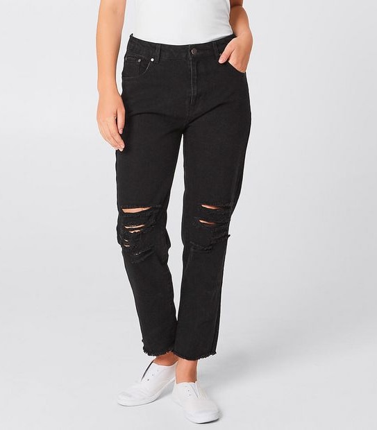 Lily Loves Distressed Mom Jeans 2 of 3