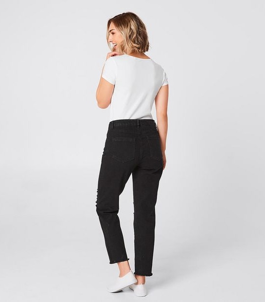 Lily Loves Distressed Mom Jeans 3 of 3