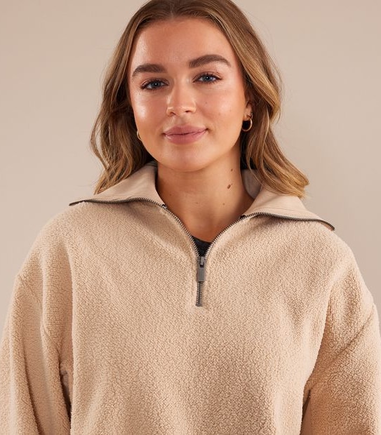 Lonsdale London Bernet Sherpa Quarter Zip Jumper