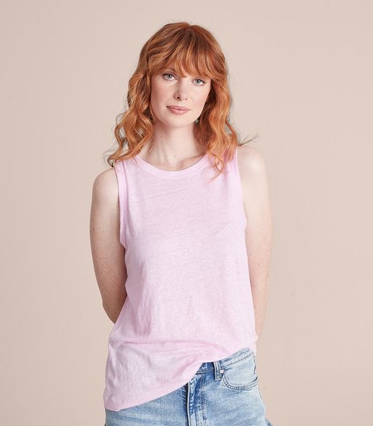 Linen Blend Tank Top