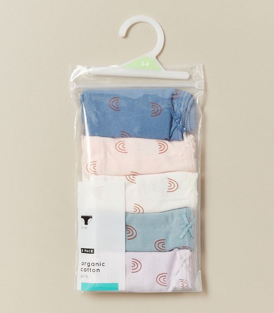 5 Pack Organic Cotton Briefs
