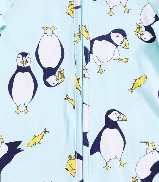 Baby Stretch Puffin Print Coverall 3 of 3