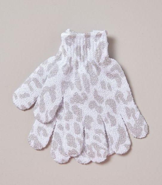Set of 2 Printed Exfoliating Gloves