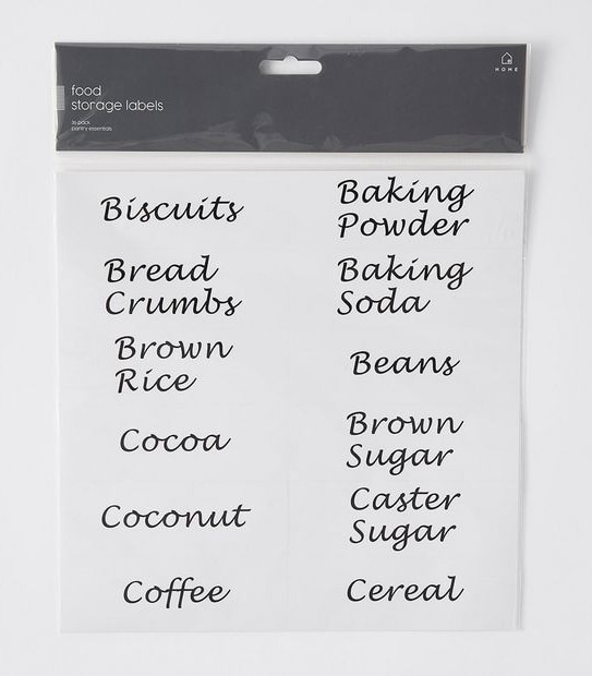 36 Pack Pantry Essentials Storage Labels