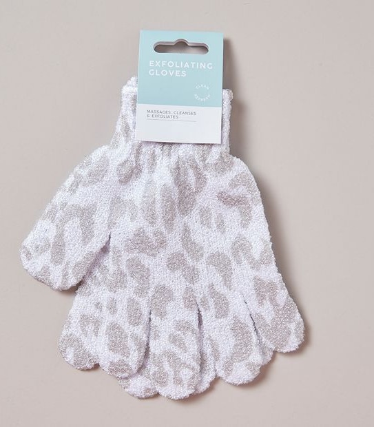 Set of 2 Printed Exfoliating Gloves