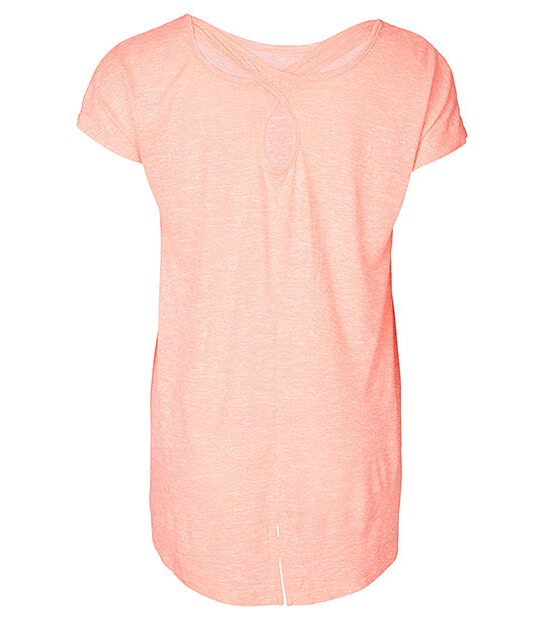 T30 Cross Back T-Shirt- Neon Coral