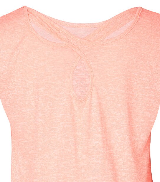 T30 Cross Back T-Shirt- Neon Coral