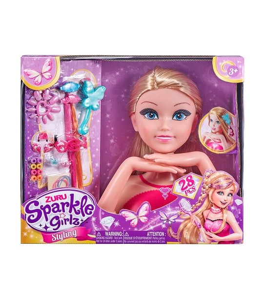 Sparkle Girlz Nail Design Hair Styling Head by ZURU