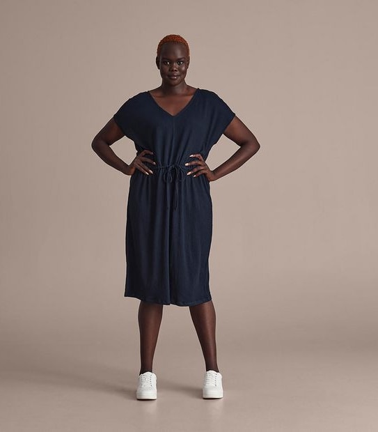 Curve Jersey Draw Waist Dress