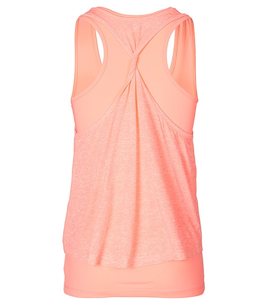 Active Twist Back Tank - Neon Coral