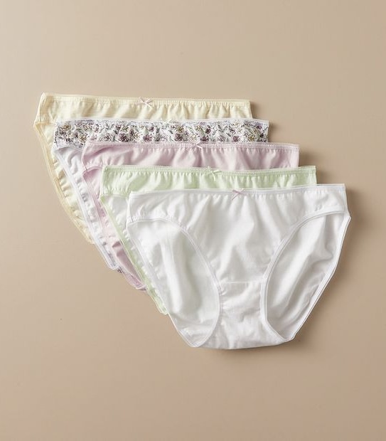 5 Pack Cotton/Elastane Bikini Briefs