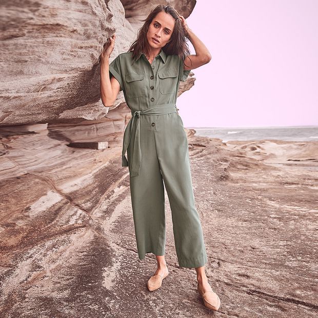 khaki jumpsuit australia