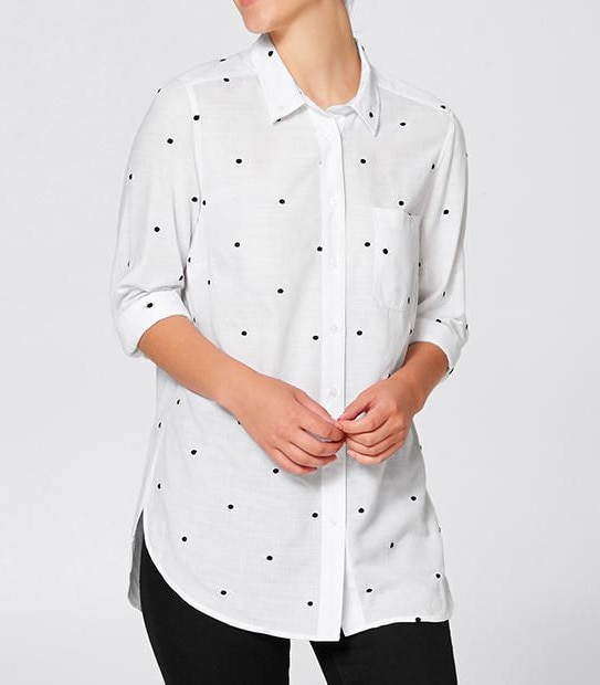 Courtney Girlfriend Shirt - White Spot