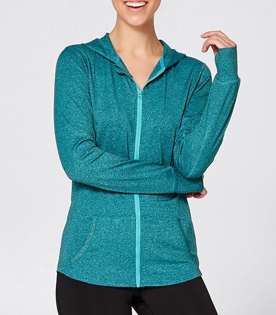 Active Zip-Through Fitted Hoodie