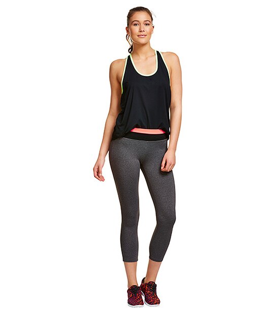 Active Contrast 3/4 Leggings - Grey 2 of 4