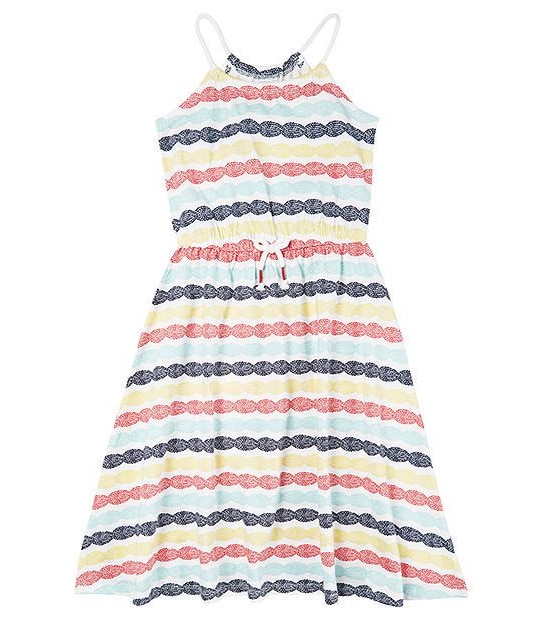 Stripe Print Maxi Dress