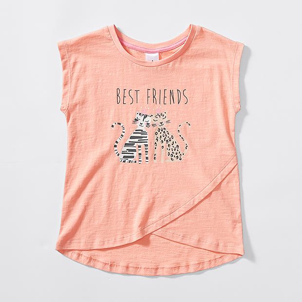 Short Sleeve Overlap T-Shirt | Target 